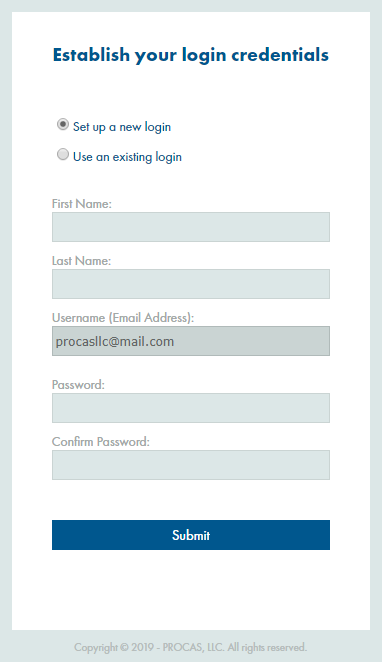 PROCAS New Timekeeping User Setup