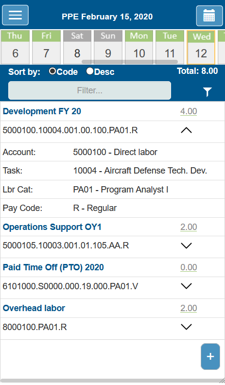 PROCAS Mobile Timesheet - iOS and Android