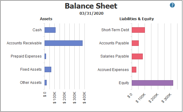 Balance Sheet in PROCAS Accounting Dashboard