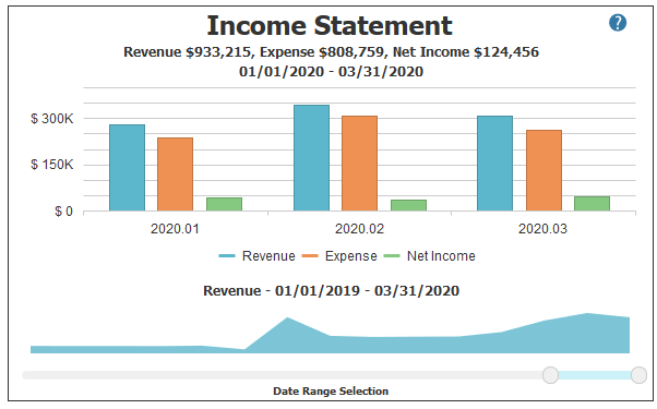 Income Statement / PnL in PROCAS Accounting Dashboard